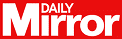Daily Mirror newspaper masthead logo in white text on a red banner, used to indicate national press coverage or media endorsement of the brand.