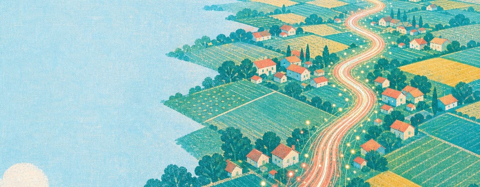 Illustration representing Project Gigabit full fibre broadband rollout across UK postcodes in 2026