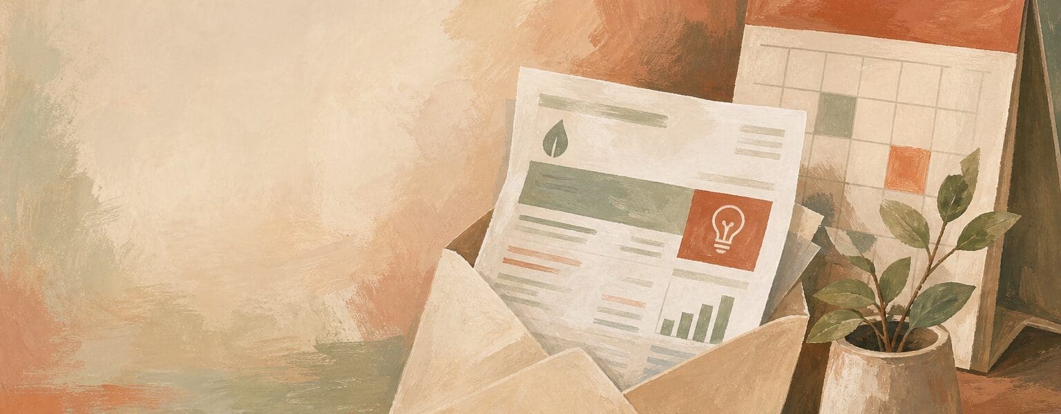 Illustration of an opened envelope and calendar representing an energy back billing charge