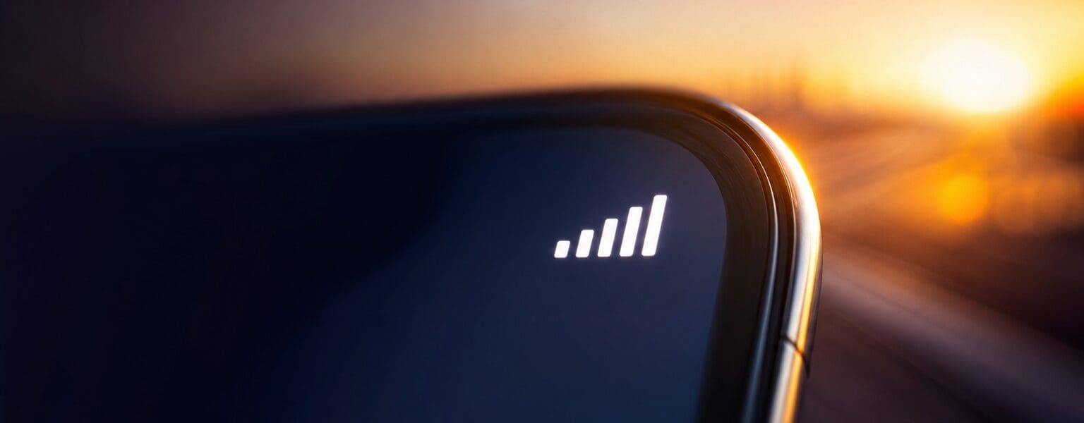 Smartphone showing strong signal, representing the fastest mobile network in the UK for 2026