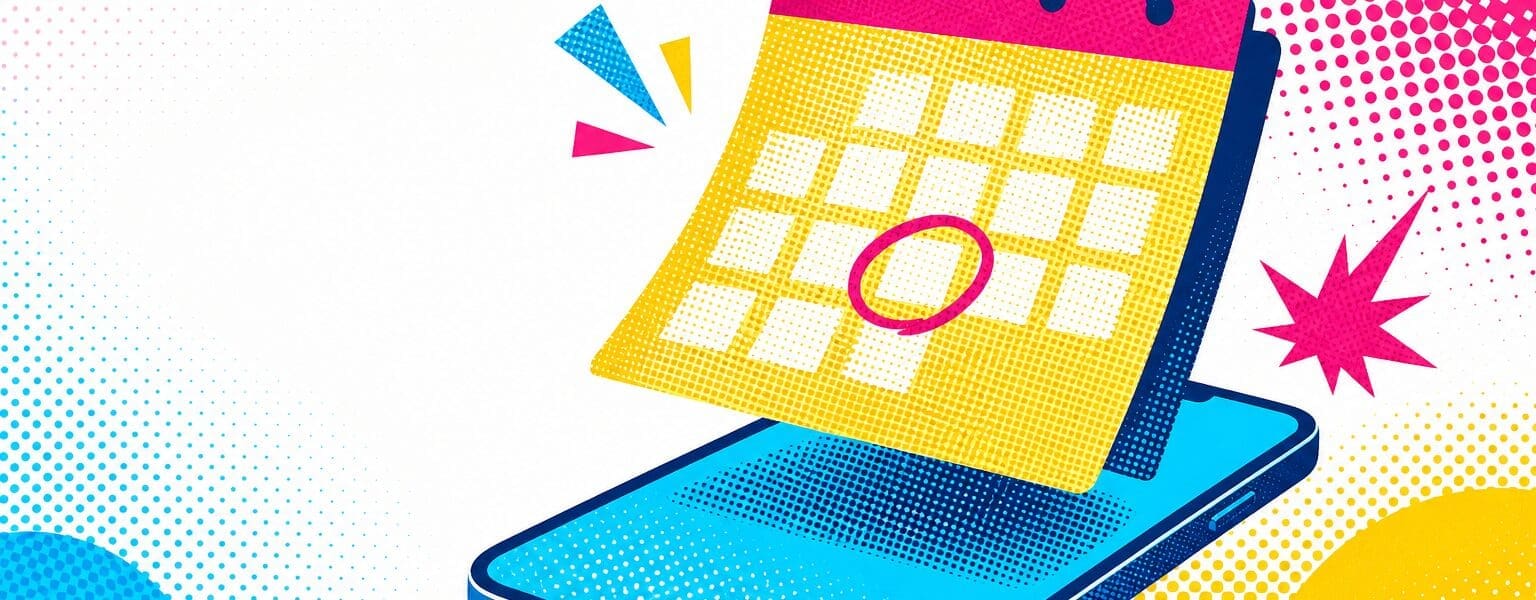 Illustration of a smartphone and calendar representing the iPhone 18 launch timing for UK mobile contracts