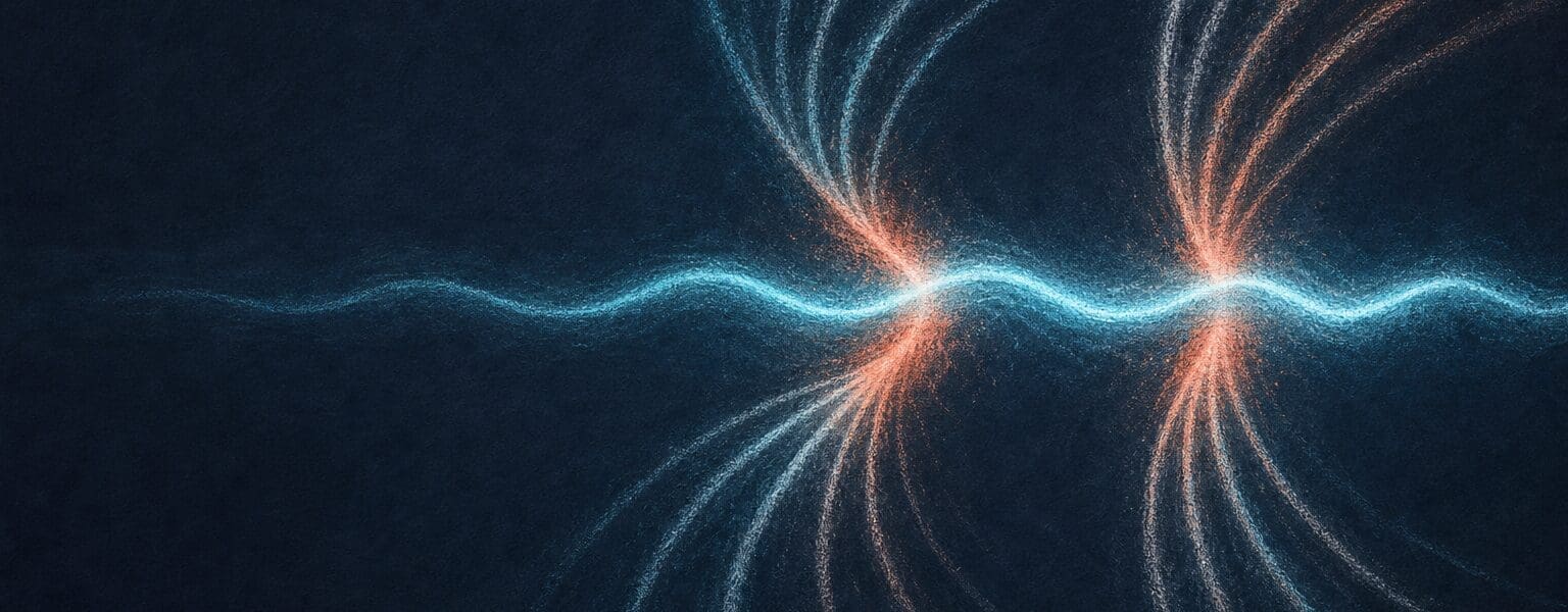 Chalk pastel illustration of signal waves converging, representing a multi network sim switching between UK networks