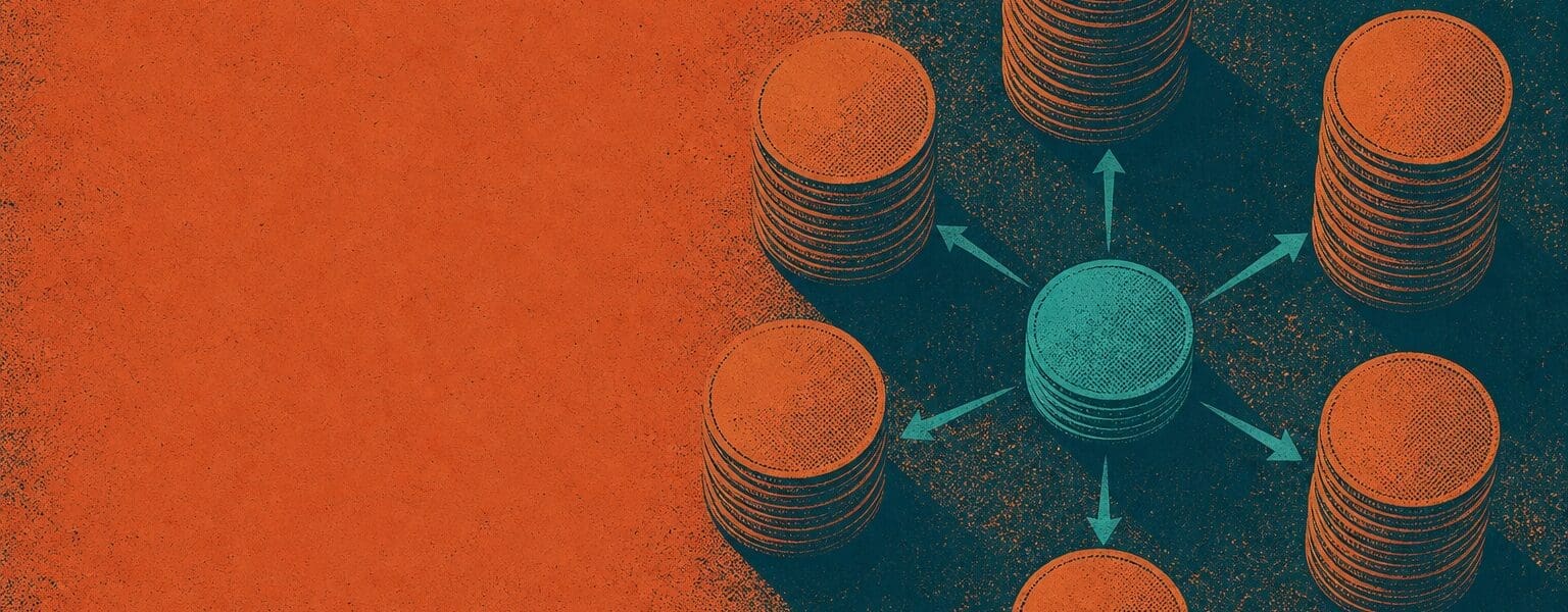 Stacked coins representing the hidden energy debt allowance on UK household bills