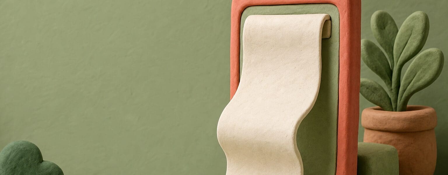 Claymation illustration of a phone with a bill receipt curling out of it, representing a mobile bill